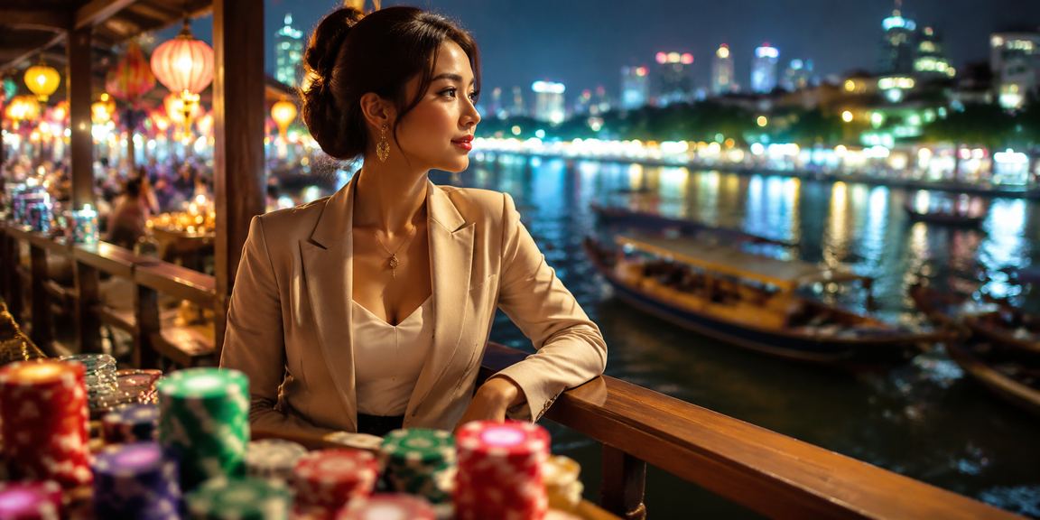 Chợ đêm vùng Mekong sôi động — cảm hứng thiết kế giao diện slots tại 740li