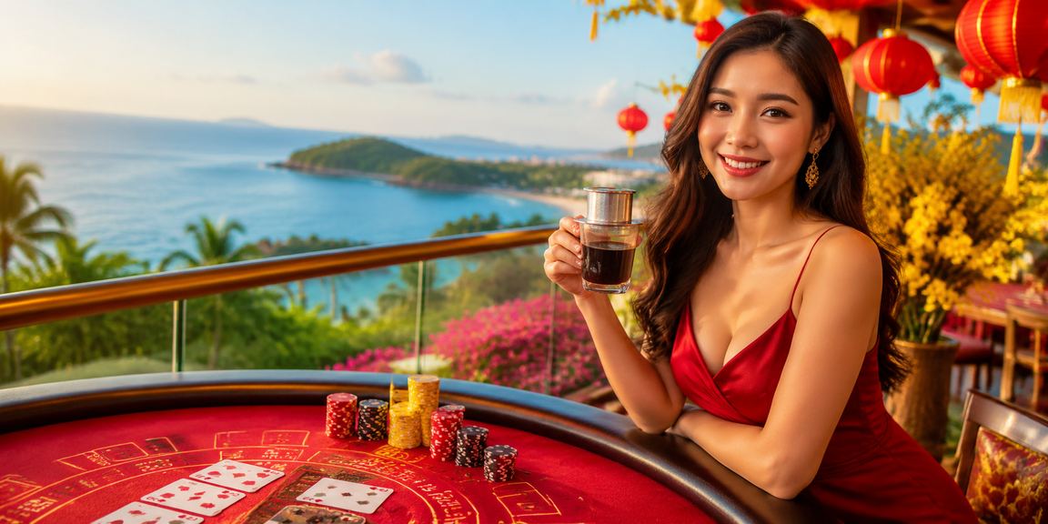 Người dùng 740li thưởng thức cà phê Việt Nam và chơi Baccarat tại Phú Quốc